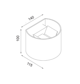 Aplique de pared led Mantra Davos 6523 12W blanco