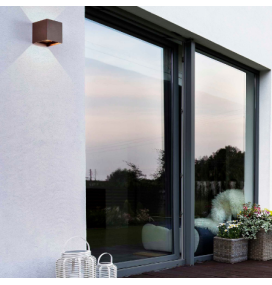 Aplique de pared led Mantra Davos 6527 12W corten. Tono de luz cálido o natural 