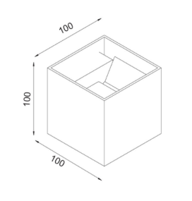 Aplique de pared led Mantra Davos 6527 12W corten. Tono de luz cálido o natural 