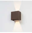 Aplique de pared led Mantra Davos XL 20W corten. Tono de luz cálido o natural