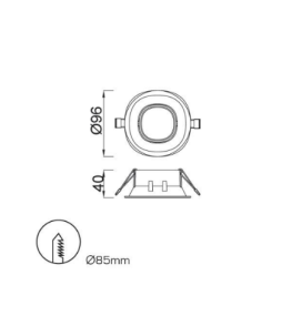 Aplique de techo led empotrable Mantra Comfort C0160 blanco