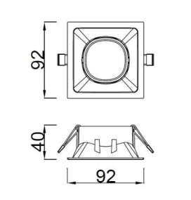 Aplique de techo led empotrable Mantra Comfort C0162 blanco