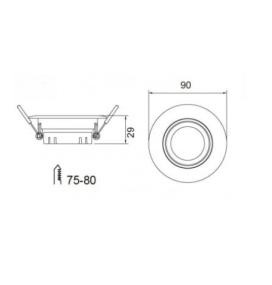 Aplique de techo led empotrable Mantra Lamborjini 6835 blanco