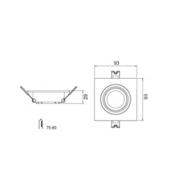 Aplique de techo led empotrable Mantra Lamborjini 6837 blanco