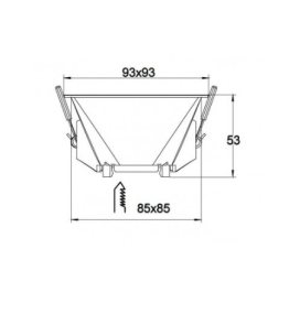 Aplique de techo led empotrable Mantra Lamborjini 6841 blanco