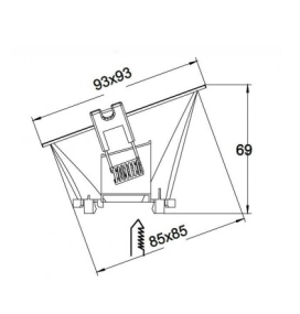 Aplique de techo led empotrable Mantra Lamborjini 6846 negro