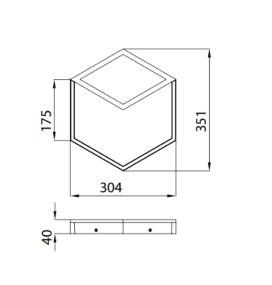 Aplique/plafón led Mantra Kubick 7590 26W blanco