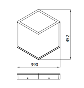 Aplique/plafón led Mantra Kubick 7594 33,5W blanco