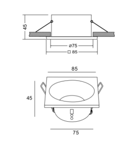 Aplique de techo led empotrable Mantra Comfort 6812 blanco