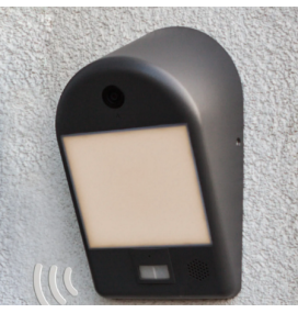 Aplique de pared led con cámara y sensor Lutec Mimo 18W antracita