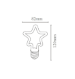 Bombilla led con forma de estrella E27 4W cálida