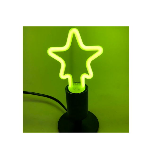 Bombilla led con forma de estrella E27 4W verde