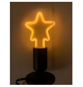 Bombilla led con forma de estrella E27 4W cálida