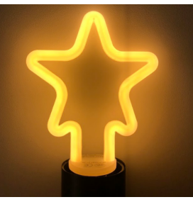 Bombilla led con forma de estrella E27 4W cálida