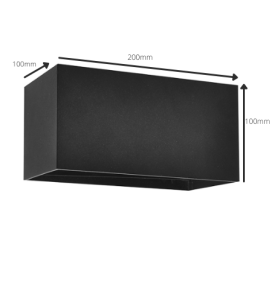 Aplique de pared led 005217 20W negro