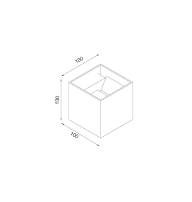 Aplique de pared led 005117 10W negro