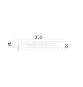 Foco de carril led monofásico 64T207 20W negro