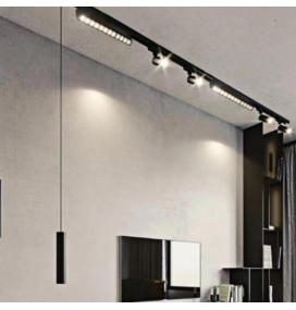 Foco de carril led monofásico 64T307 30W negro