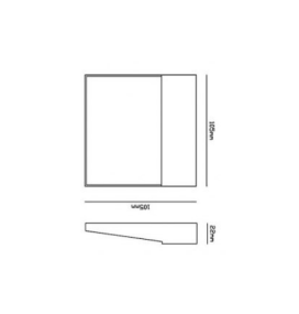 Aplique de pared Mantra Baker 7011 3W gris oscuro