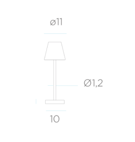 Lámpara led Newgarden Lola Slim 30 verde menta 