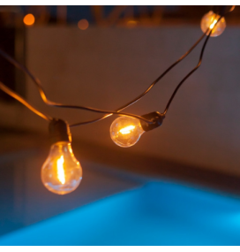 Guirnalda led Newgarden Allegra solar con batería recargable negra