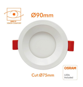 Downlight led 8W chip Osram con 3 tonos de luz