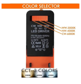 Downlight led 8W chip Osram con 3 tonos de luz