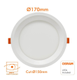 Downlight led 16W chip Osram con 3 tonos de luz