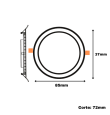 Downlight slim led Osram 4,5W corte 72mm