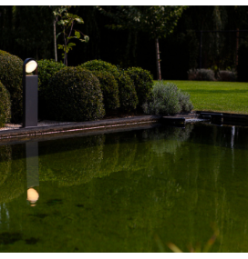 Baliza led Lutec Fele 14W gris oscuro