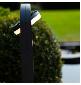 Baliza led Lutec Fele 14W gris oscuro