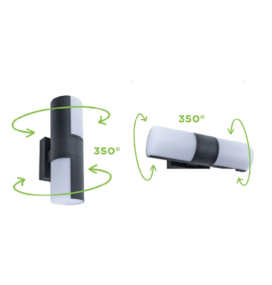 Aplique led de pared Lutec Cyra 16W gris oscuro