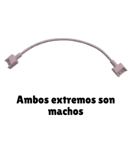 Cable con dos conectores para hacer esquinas en tiras led de 220V