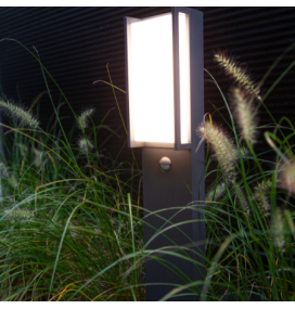 Baliza led Lutec Qubo con sensor 17W