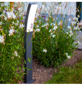 Baliza led Lutec Kira 17W gris oscuro