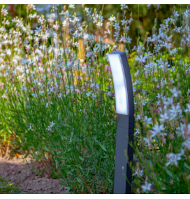 Baliza led Lutec Kira 17W gris oscuro