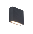 Aplique led de pared Lutec Gemini Xf plano 3K 9,5W negro