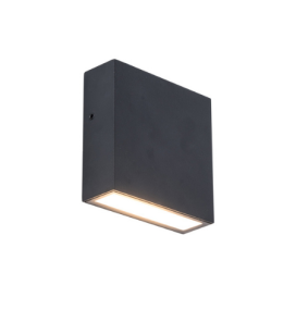 Aplique led de pared Lutec Gemini Xf plano 3K 9,5W negro