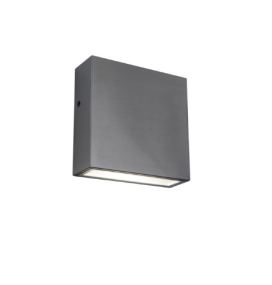 Aplique led de pared Lutec Gemini Xf plano 4K 9,5W acero inoxidable