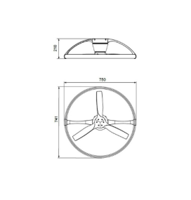 Ventilador de techo led Mantra Nepal mini blanco regulable