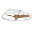 Ventilador de techo led Mantra Nepal mini blanco  y madera regulable