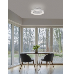 Ventilador de techo led Mantra Tibet mini blanco regulable