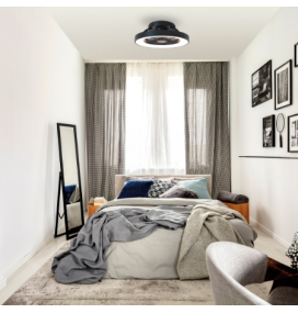 Ventilador de techo led Mantra Tibet mini negro regulable