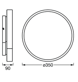 Plafón led Osram Orbis Blacklight Smart Wifi RGB+CCT 28W