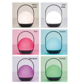 Lámpara led portátil inteligente Lutec Cardi bluetooh RGB+CCT