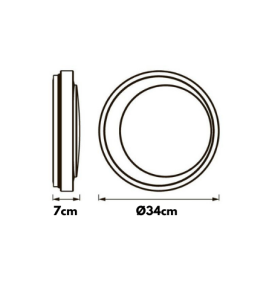 Plafón led inteligente Lutec Virtuo 16W Bluetooh regulable
