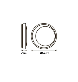 Plafón led inteligente Lutec Virtuo 56W Bluetooh regulable