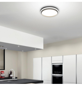 Plafón led inteligente Lutec Cepa 40W RGB+CCT bluetooh negro