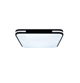 Plafón led inteligente Lutec Tetra 38W Bluetooh negro