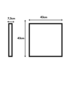 Plafón led inteligente Lutec Tetra 38W Bluetooh negro